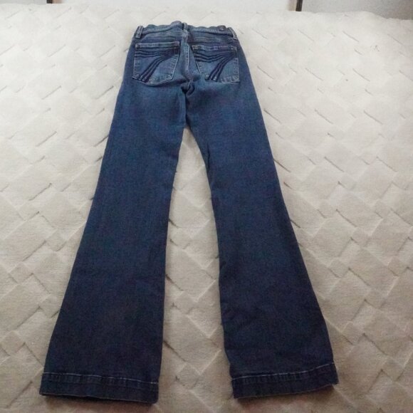 7 For All Mankind Dojo Jeans Womens 26 Wide Leg Western Cowgirl - Picture 10 of 12